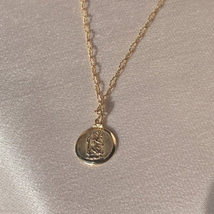 Antique 9k St Christopher Clover Necklace