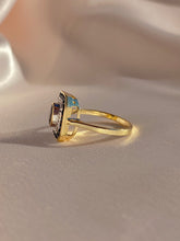 Load image into Gallery viewer, Midnight Sapphire Diamond Target Deco Ring
