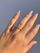 Load image into Gallery viewer, Vintage 14k Diamond Half Eternity Bar Ring 0.60cts

