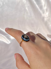 Load image into Gallery viewer, Antique 9k Pearl Agate Gypsy Ring

