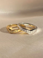 Load image into Gallery viewer, Set of Two Vintage 9k Diamond Chevron Rings
