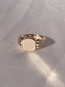 Antique 9k Rose Gold Signet Ring 1876