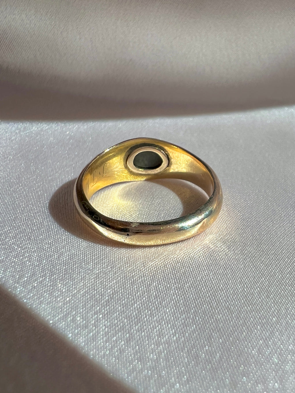 Antique 9k Grey Pearl Trilogy Starburst Gypsy Ring