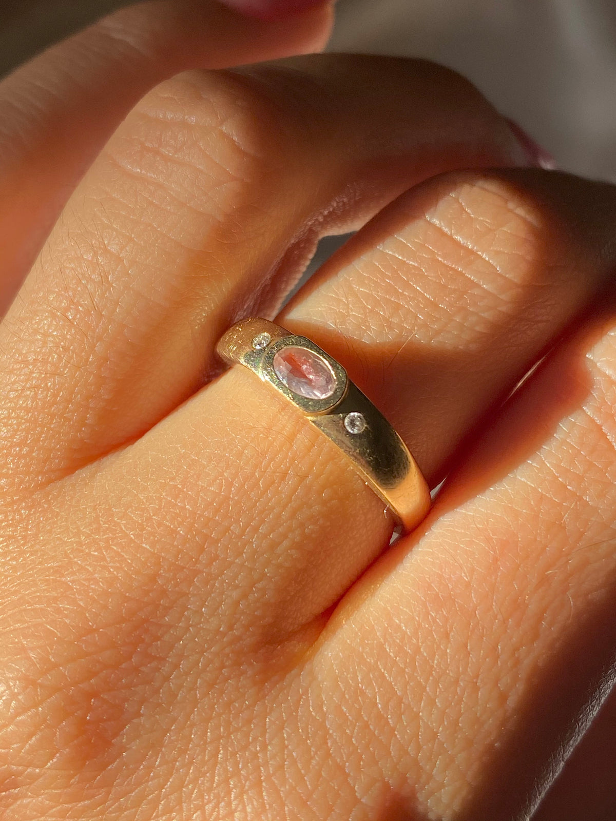 Duo Dot Bezel Ring by 23carat