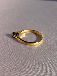Antique 18k Old European Cut Diamond Solitaire Ring