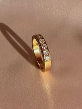 Load image into Gallery viewer, Vintage 14k Diamond Half Eternity Bar Ring 0.60cts
