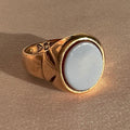 Antique 9k Sardonyx Signet Ring 1907