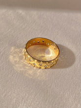 Load image into Gallery viewer, Vintage 9k Diamond Dot Eternity Brushed Ring 1975
