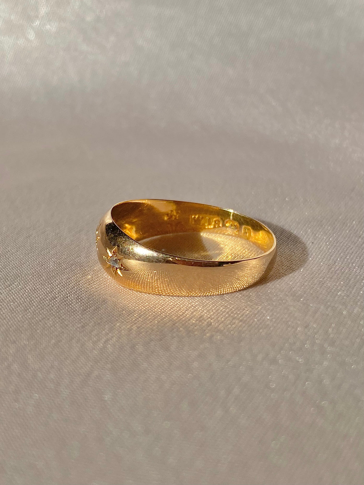 Antique 18k Diamond Trilogy Gypsy Ring 1897