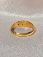 Load image into Gallery viewer, Antique 18k Diamond Trilogy Gypsy Ring 1919
