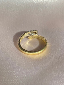 Vintage 14k Diamond Coil Wrap Ring