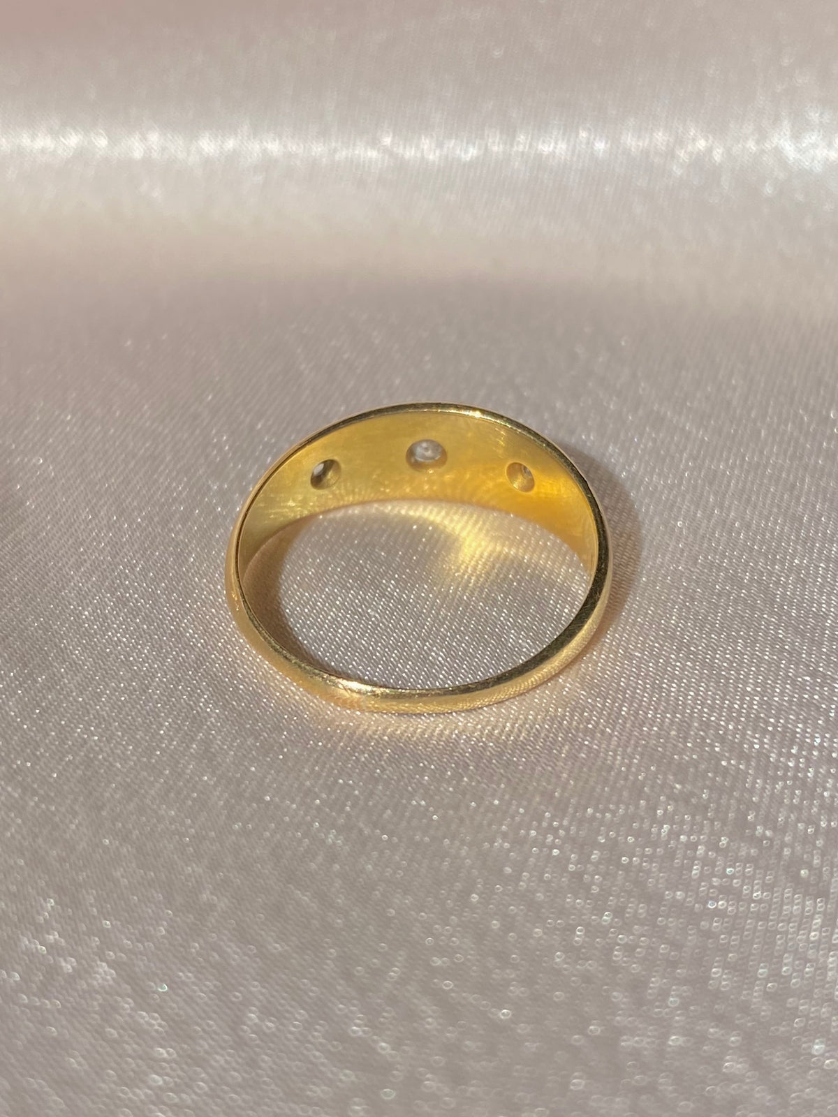 Antique 18k Trilogy Diamond Starburst Gypsy Ring 1913