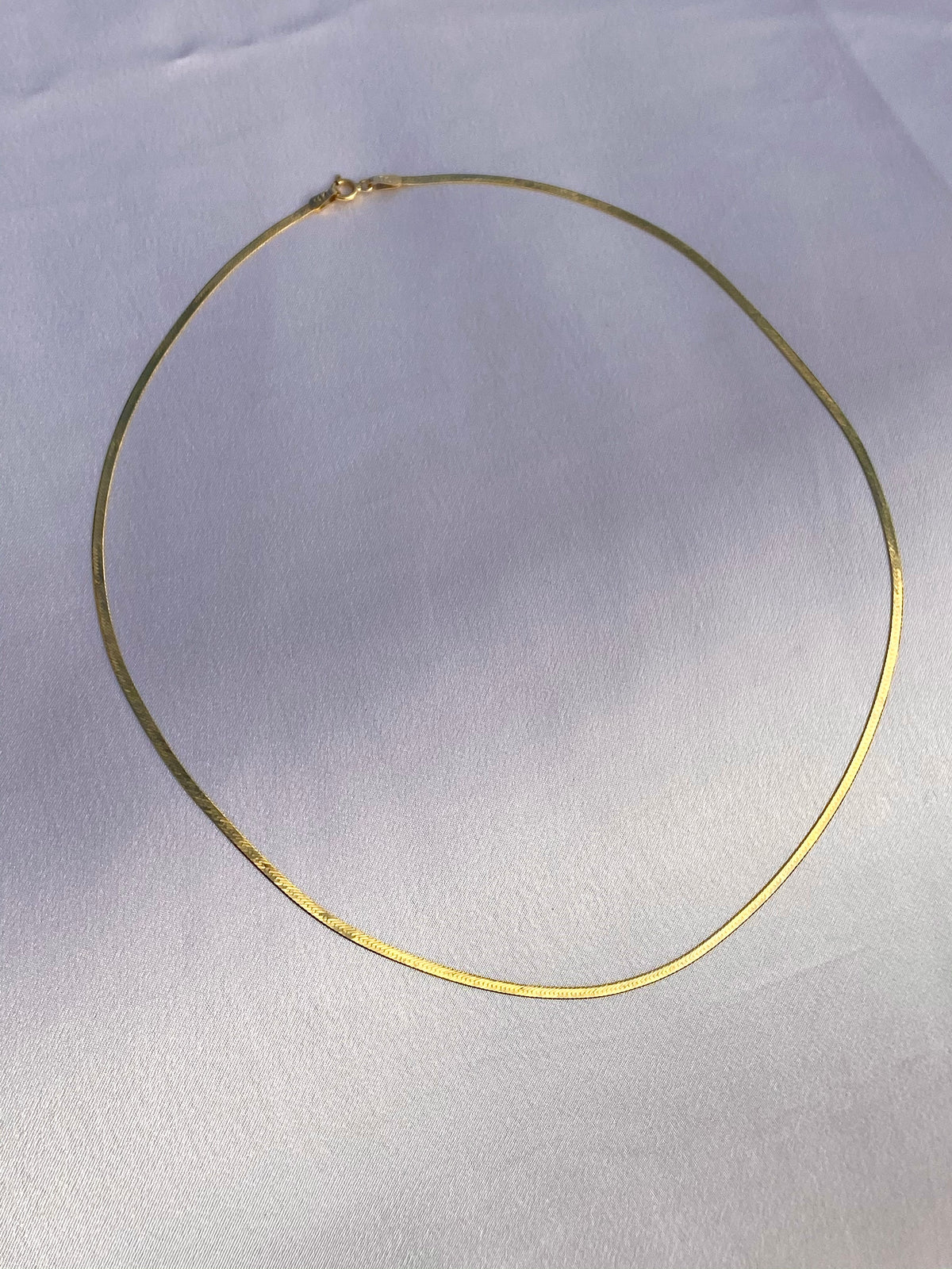 Vintage 14k Italian Aurafin Herringbone Chain 18"