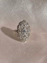 Load image into Gallery viewer, Antique 14k Diamond Pave Art Deco Ring 1.10cts
