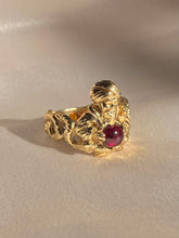 Load image into Gallery viewer, Vintage 14k Ruby Genie Serpent Cabochon Ring

