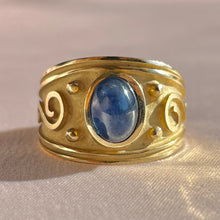 Load image into Gallery viewer, Vintage 14k Sapphire Cabochon Swirl Ring
