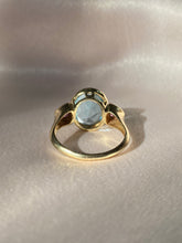 Load image into Gallery viewer, Vintage 9k Bezel Topaz Amethyst Ring
