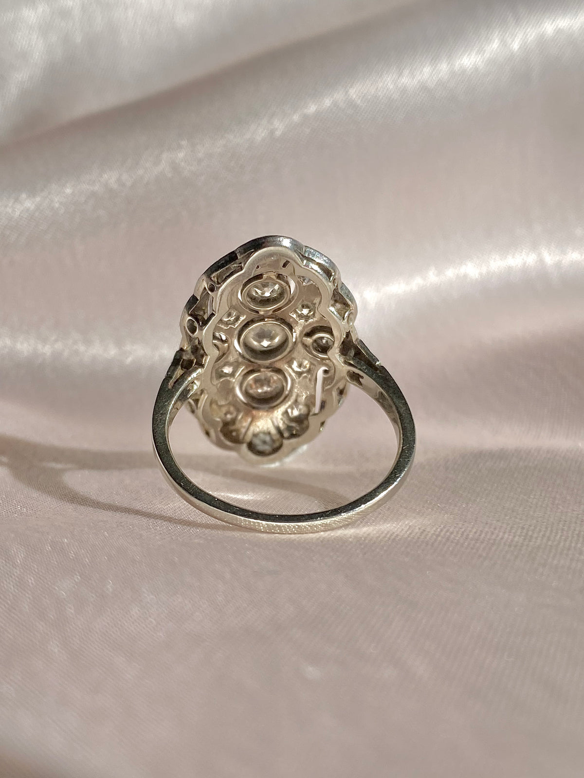 Antique 14k Diamond Pave Art Deco Ring 1.10cts