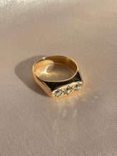 Load image into Gallery viewer, Vintage 14k Old European Diamond Trilogy Starburst Ring 1998 0.60 cts
