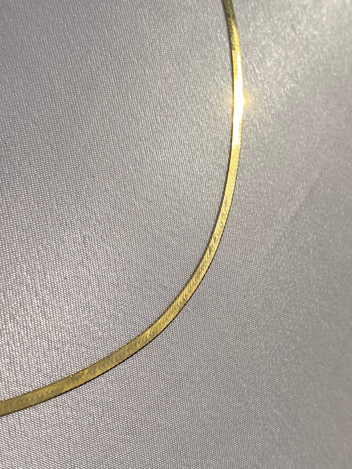 Vintage 14k Italian Aurafin Herringbone Chain 18"