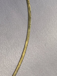 Vintage 14k Italian Aurafin Herringbone Chain 18"