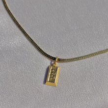 Load image into Gallery viewer, Vintage 14k Gold Bar Ingot Cuban Chain Necklace
