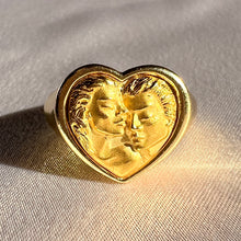 Load image into Gallery viewer, Vintage 18k Adam + Eve Heart Carrera y Carrera Signet Ring
