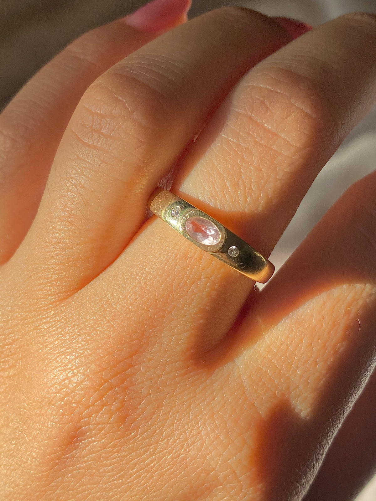 Duo Dot Bezel Ring by 23carat