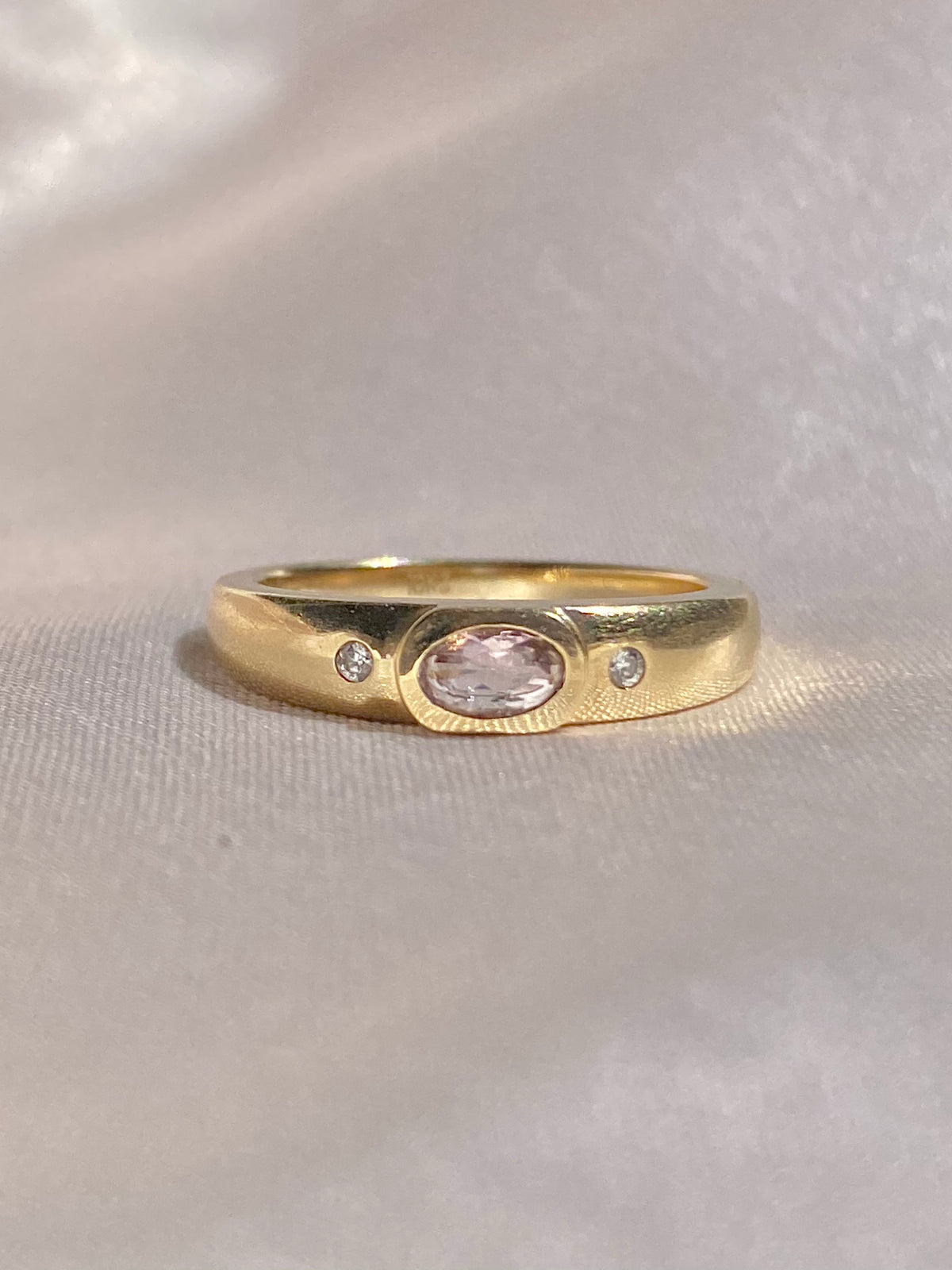 Duo Dot Bezel Ring by 23carat