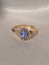 Load image into Gallery viewer, Vintage 9k Tanzanite Diamond Cluster Ring
