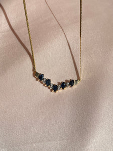 Vintage 10k Spinel Diamond Bib Necklace