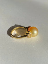 Load image into Gallery viewer, Vintage 18k South Sea Pearl Diamond Ring

