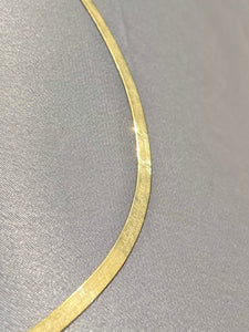 Vintage 10k Maltese Herringbone Chain 18"
