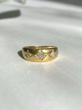 Load image into Gallery viewer, Antique 18k Trilogy Marquise Gypsy Set Diamond Ring
