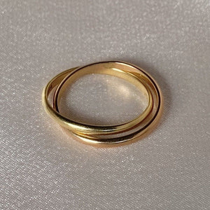 Vintage 9k Two Tone Russian Wedding Band