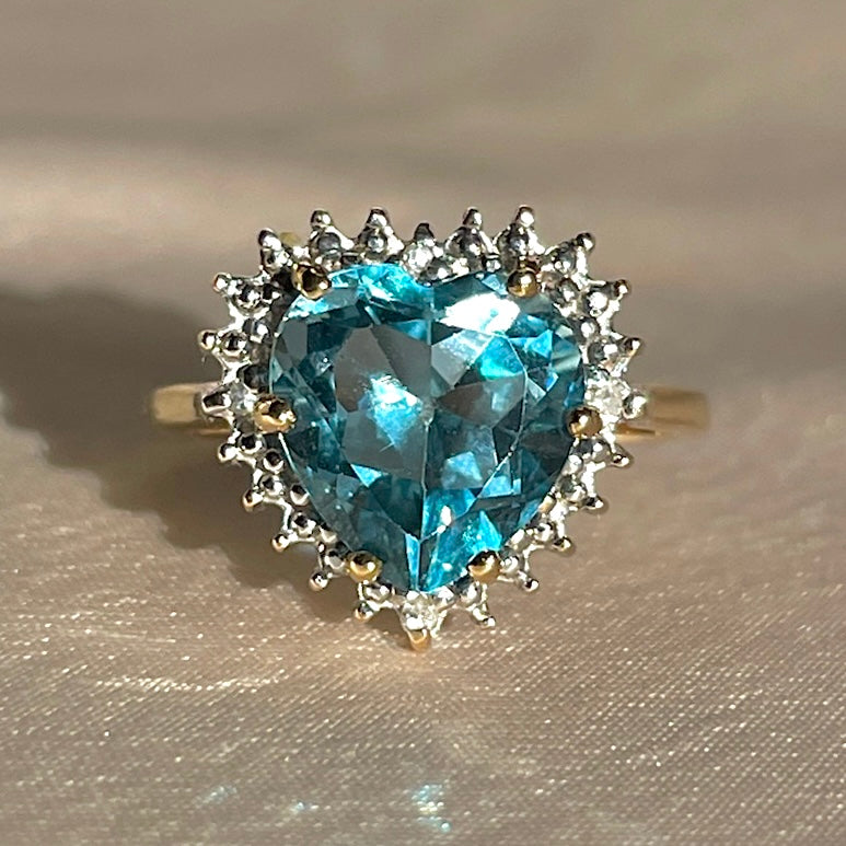 10k Heart-Shaped Topaz store Ring