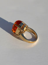 Load image into Gallery viewer, Vintage 9k Amber Cabochon Cocktail Ring
