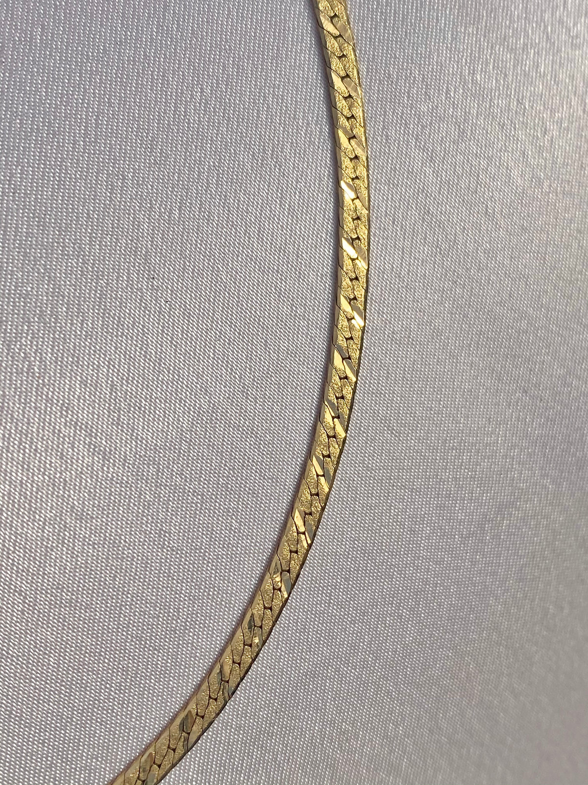 Vintage 14k Italian Etched Snake Chain 16"