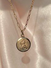 Load image into Gallery viewer, Antique 9k St Christopher Clover Necklace
