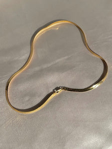 Vintage 14k Herringbone Link Chain 18"