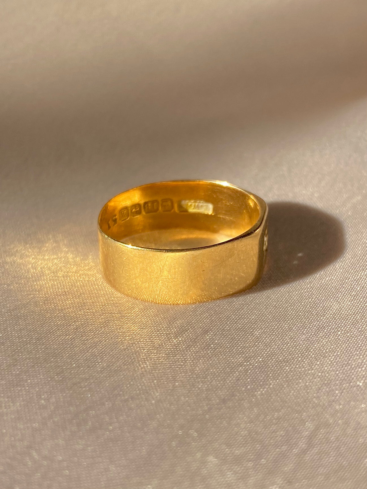 Antique 18k Diamond Starburst Gypsy Band 1899