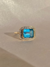 Load image into Gallery viewer, Vintage 14k Topaz Diamond Cocktail Ring
