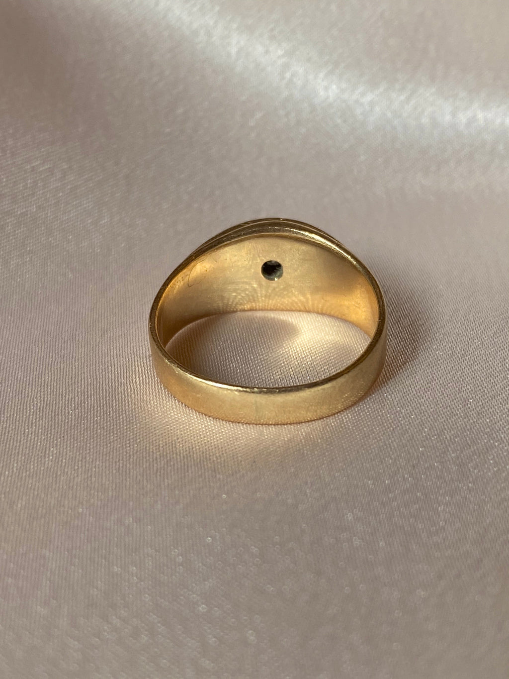 Vintage 14k Solitaire Gypsy Diamond Ring