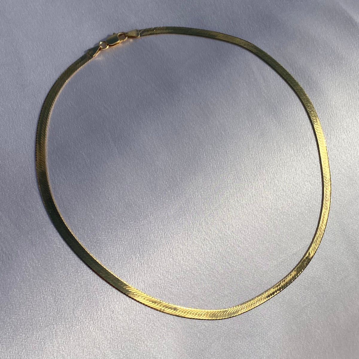 Vintage 14k Italian Herringbone Chain 15"