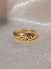 Load image into Gallery viewer, Antique 18k Diamond Trilogy Gypsy Ring 1919

