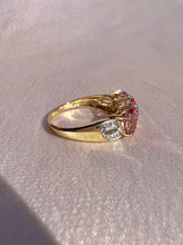 Load image into Gallery viewer, Vintage 9k Pink Heart Diamond Ring
