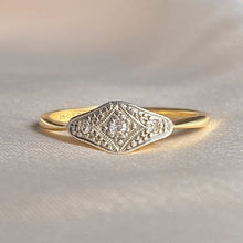 Load image into Gallery viewer, Antique 18k + Platinum Diamond Art Deco Ring
