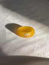 Load image into Gallery viewer, Vintage Chunky 14k Jade + Citrine Band
