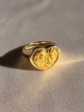 Load image into Gallery viewer, Vintage 18k Adam + Eve Heart Carrera y Carrera Signet Ring
