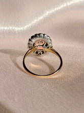 Load image into Gallery viewer, Vintage 18k Opal Diamond Cluster Halo Ring
